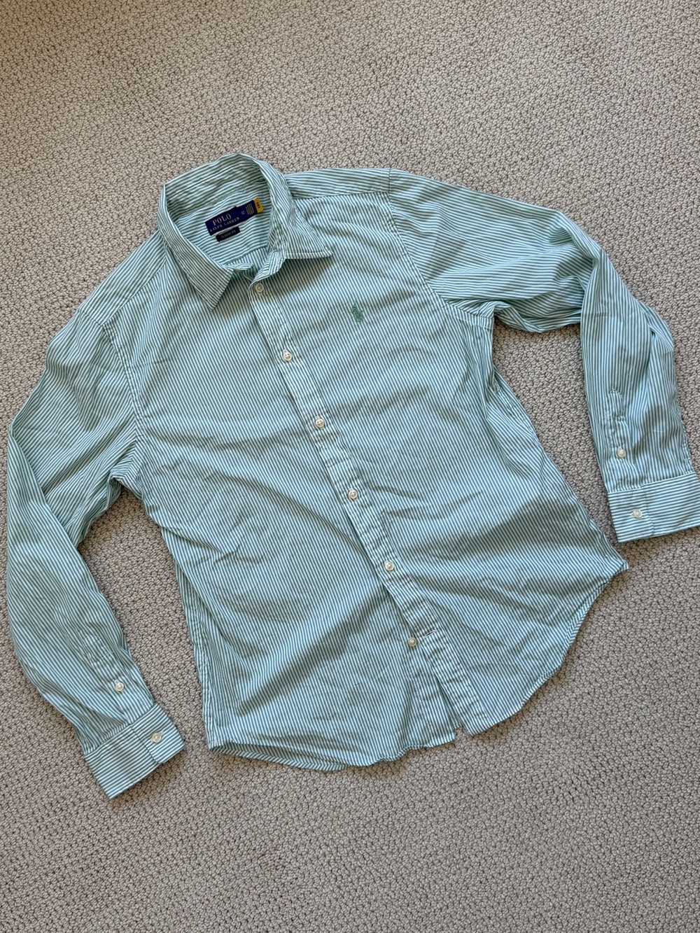 Polo by Ralph Lauren Green Stripe Button-Down Shirt